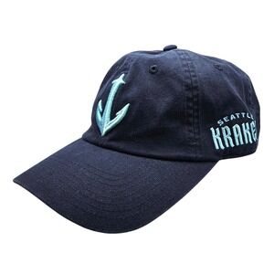American Needle Seattle Kraken NHL Navy Blue Adjustable Anchor Logo Baseball Hat